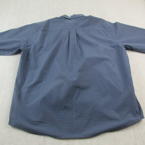 Eddie Bauer Wrinkle Resistant Shirt Mens XL Blue Plaid Classic Fit Button Down - Picture 2 of 9